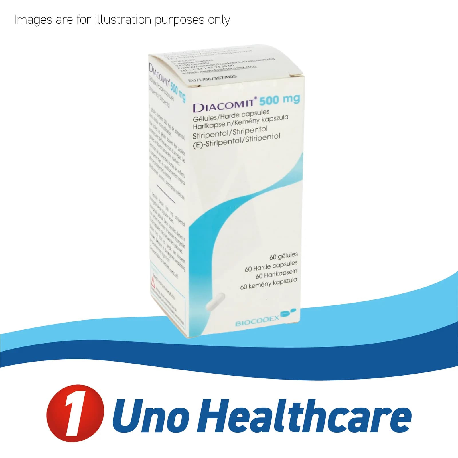 Diacomit (Stiripentol) Stiripentol 500mg – anticonvulsant for Dravet Syndrome